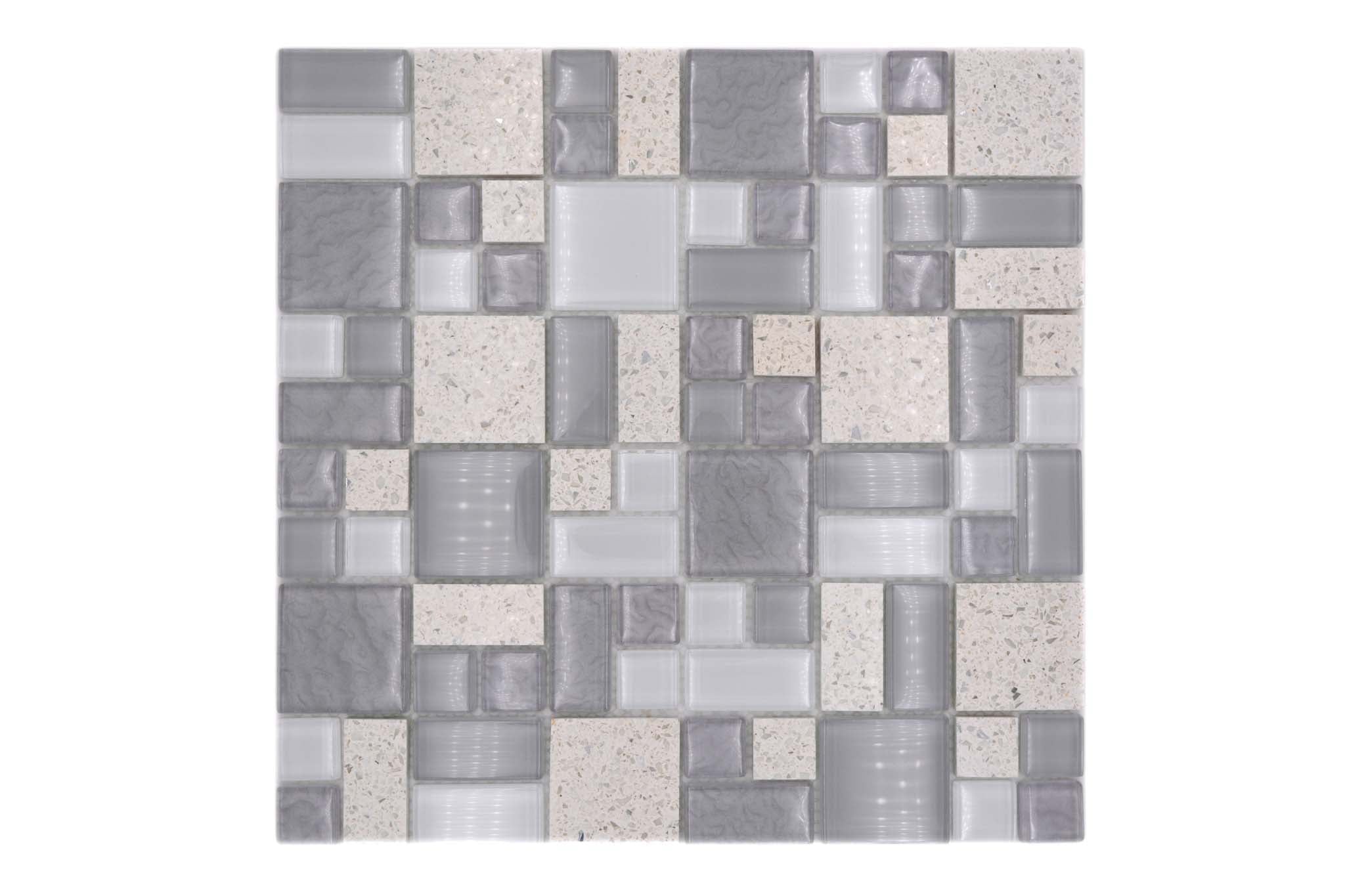 Mosaik Vit Uppsala - 013 | 0,089 m²/ark