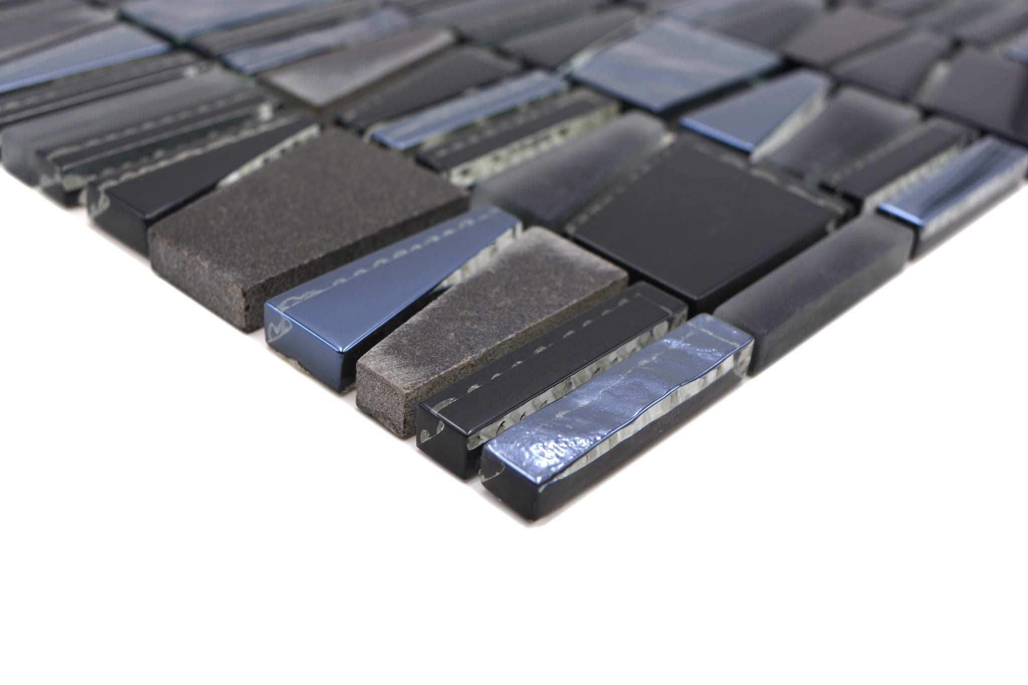 Mosaik Svart Norrköping - 008 | 0,09 m²/ark