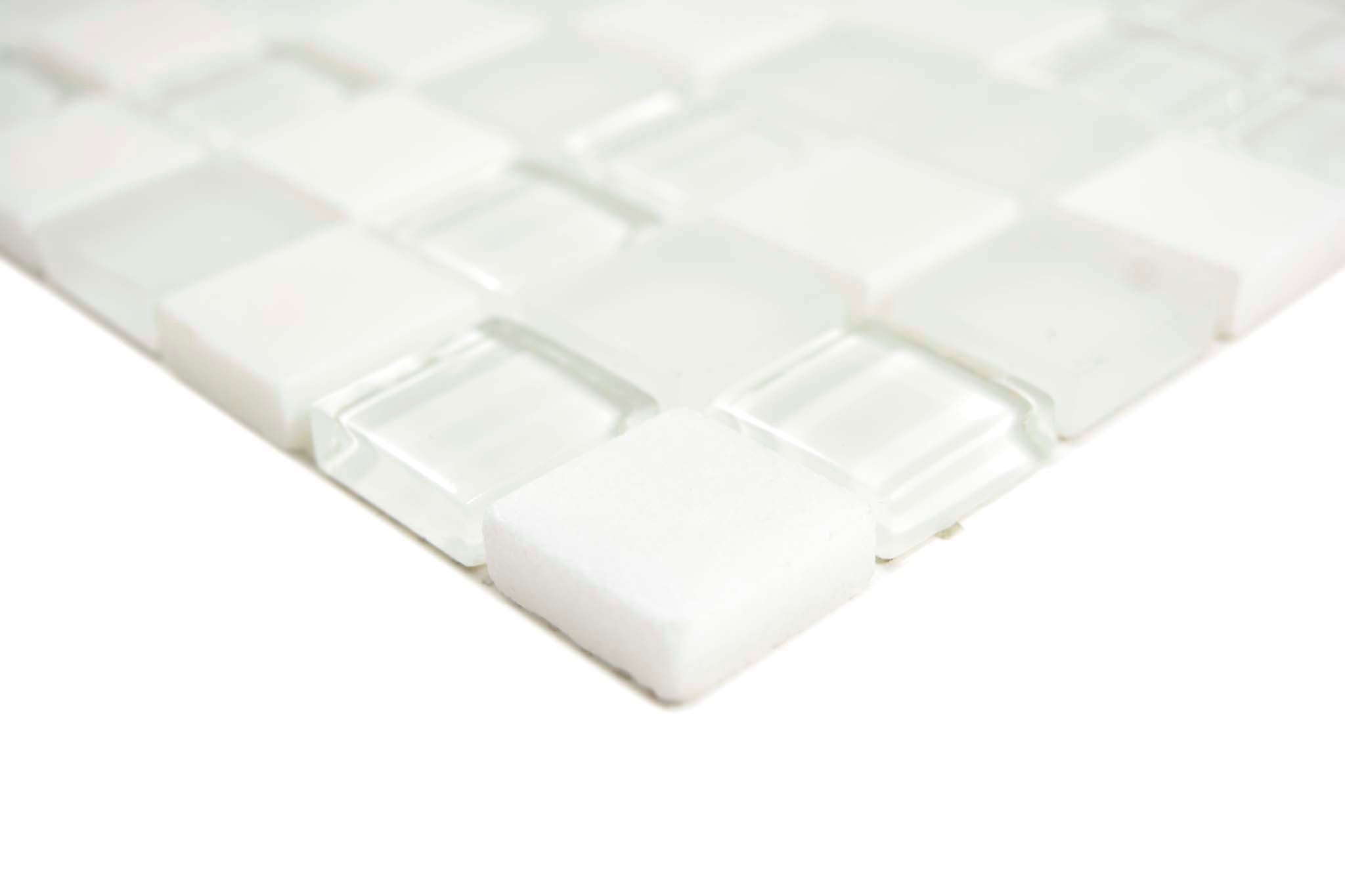 Mosaik Vit Bjärred - 009 | 0,09 m²/ark