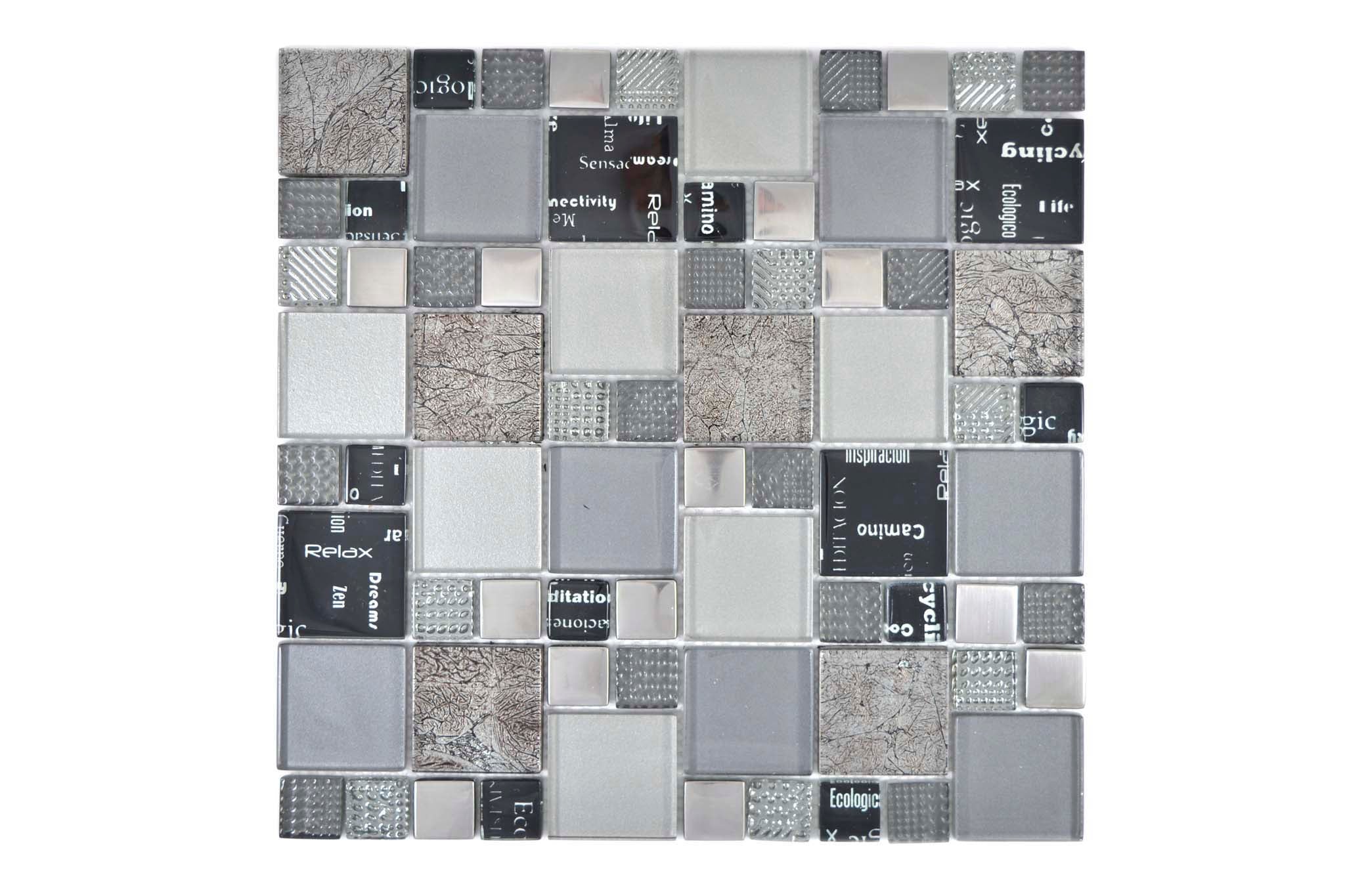 Mosaik Silver Gnosjö - 001 | 0,089 m²/ark