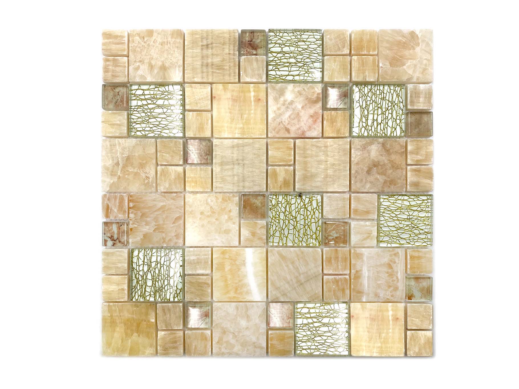 Mosaik Bärnsten/guld mix Varberg - 003 | 0,09 m²/ark