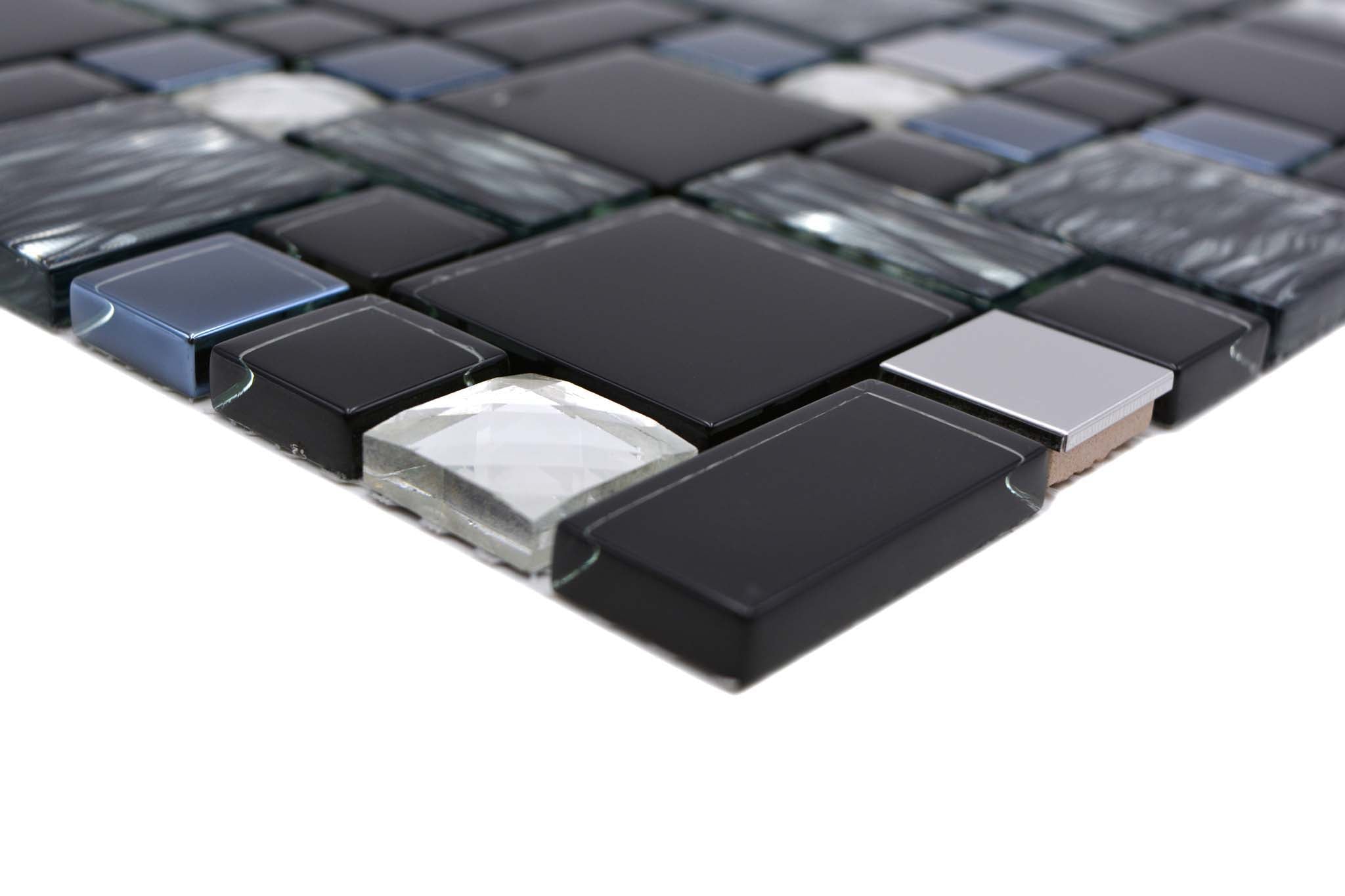 Mosaik Svart Östersund - 017 | 0,09 m²/ark