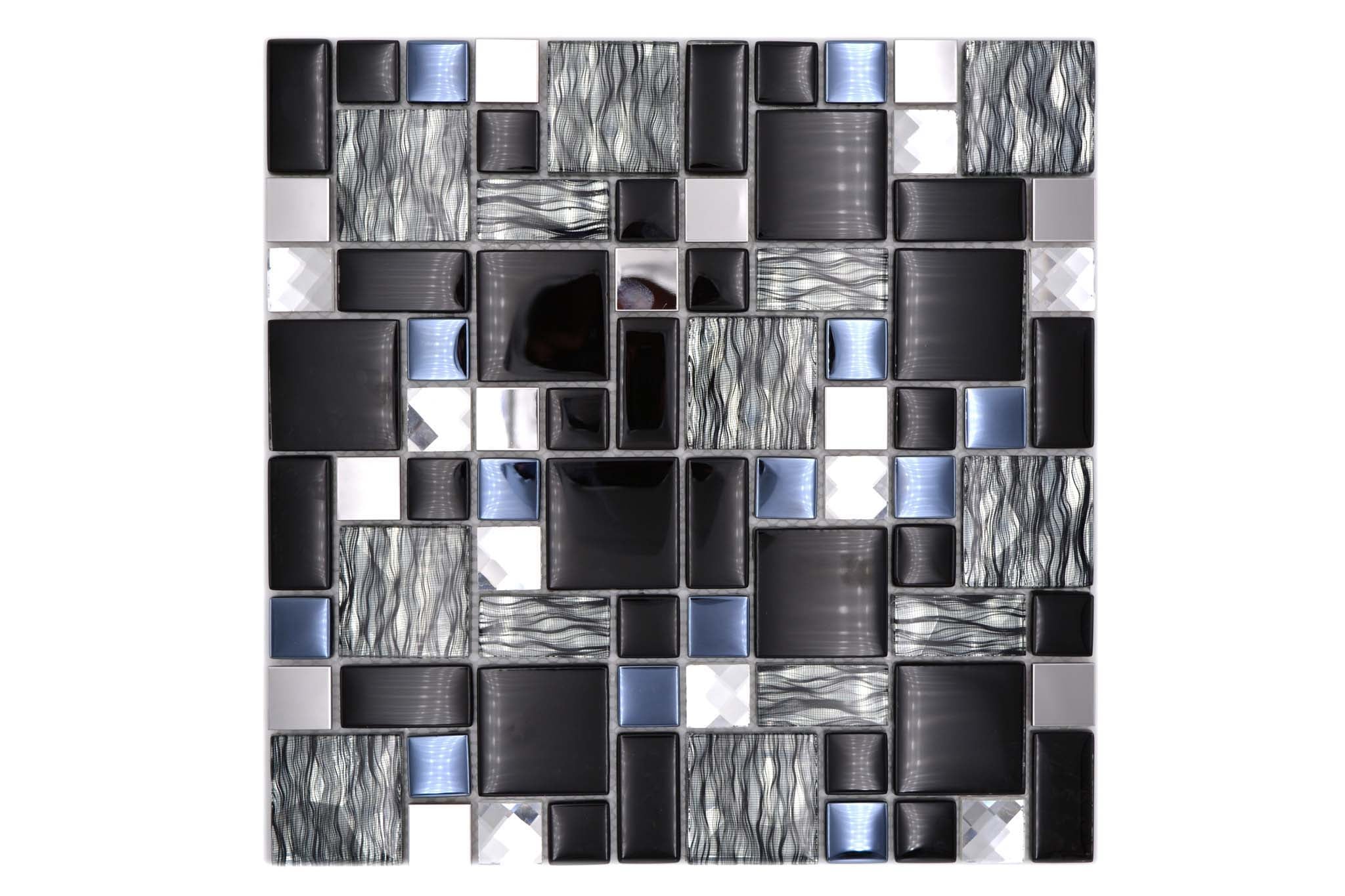 Mosaik Svart Östersund - 017 | 0,09 m²/ark