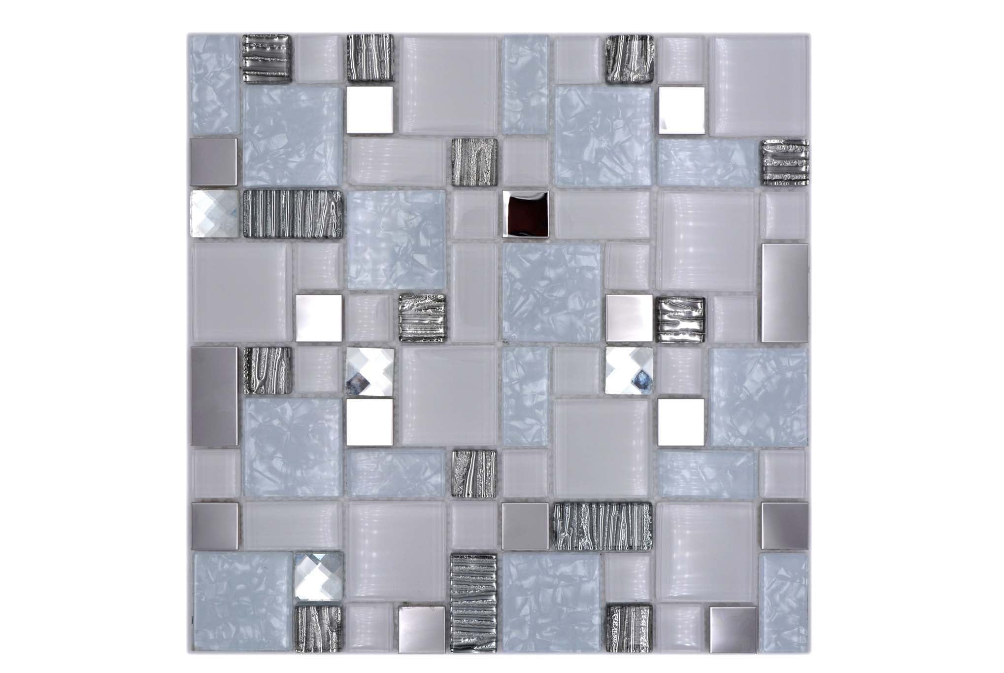 Mosaik Vit Östersund - 018 | 0,09 m²/ark