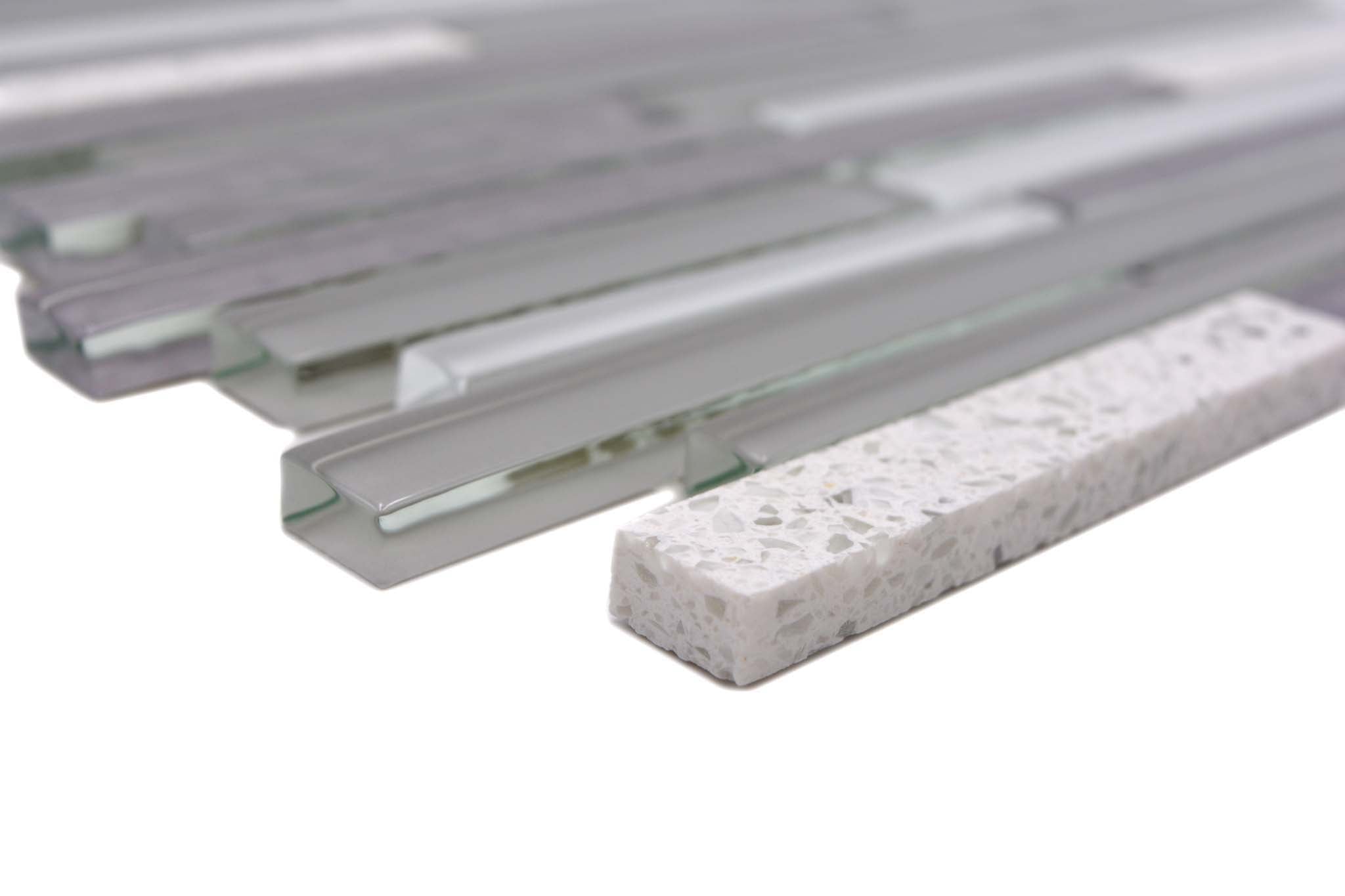 Mosaik Vit Uppsala - 015 | 0,089 m²/ark