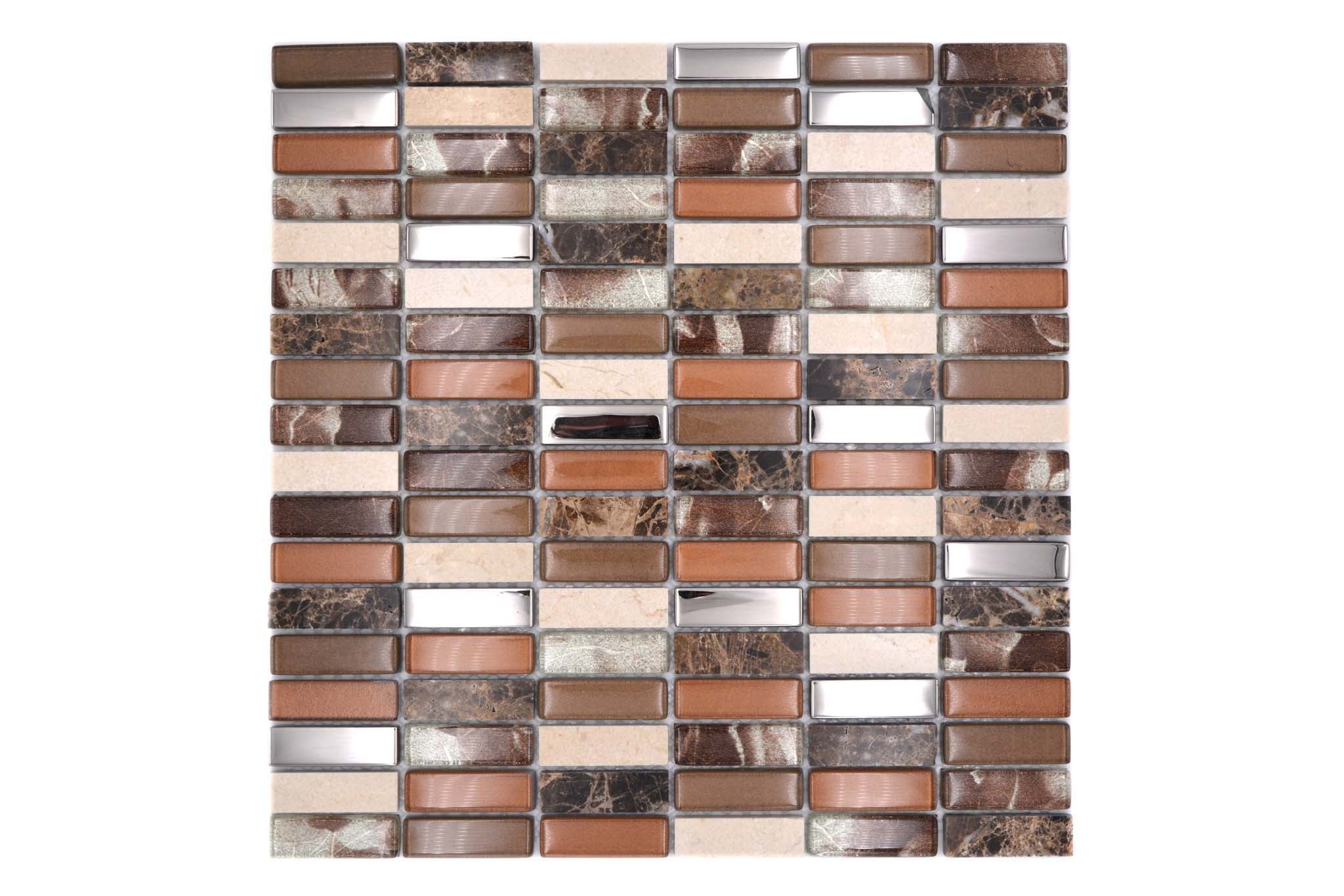 Mosaik Brun Ödeshög - 014 | 0,091 m²/ark