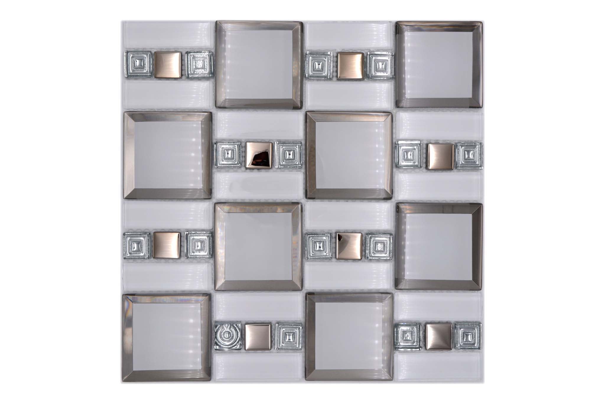 Mosaik Vit Östersund - 022 | 0,09 m²/ark