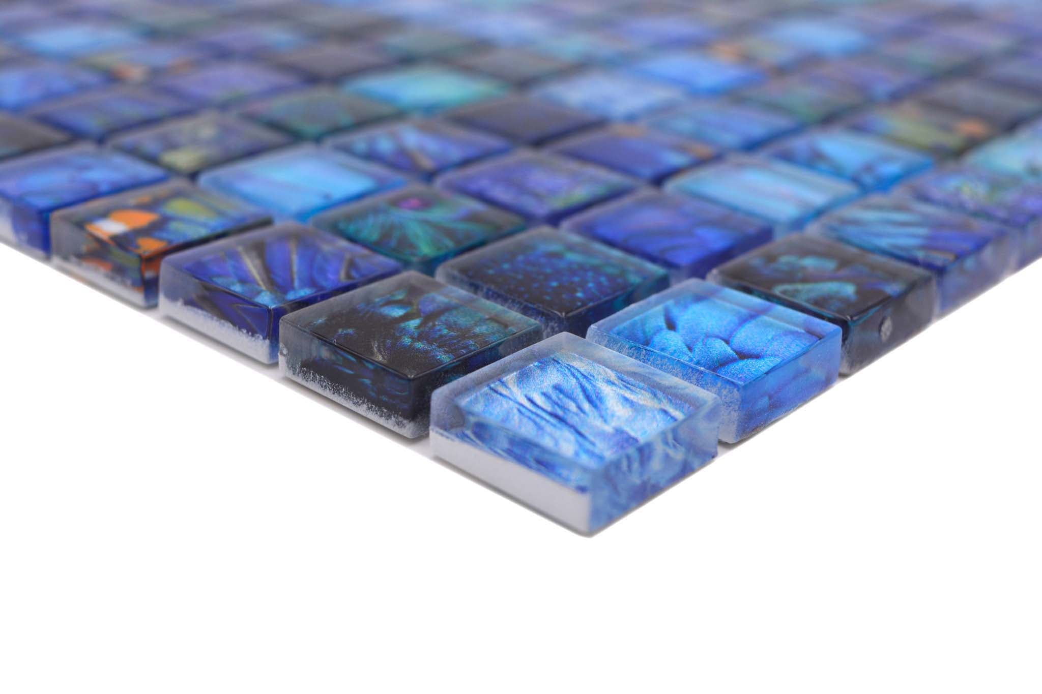 Mosaik Blå Aarhus - 013 | 0,089 m²/ark