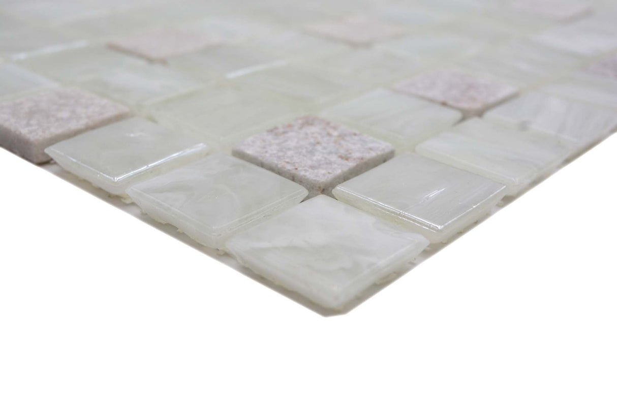 Mosaik Vit Strängnäs - 002 | 0,091 m²/ark