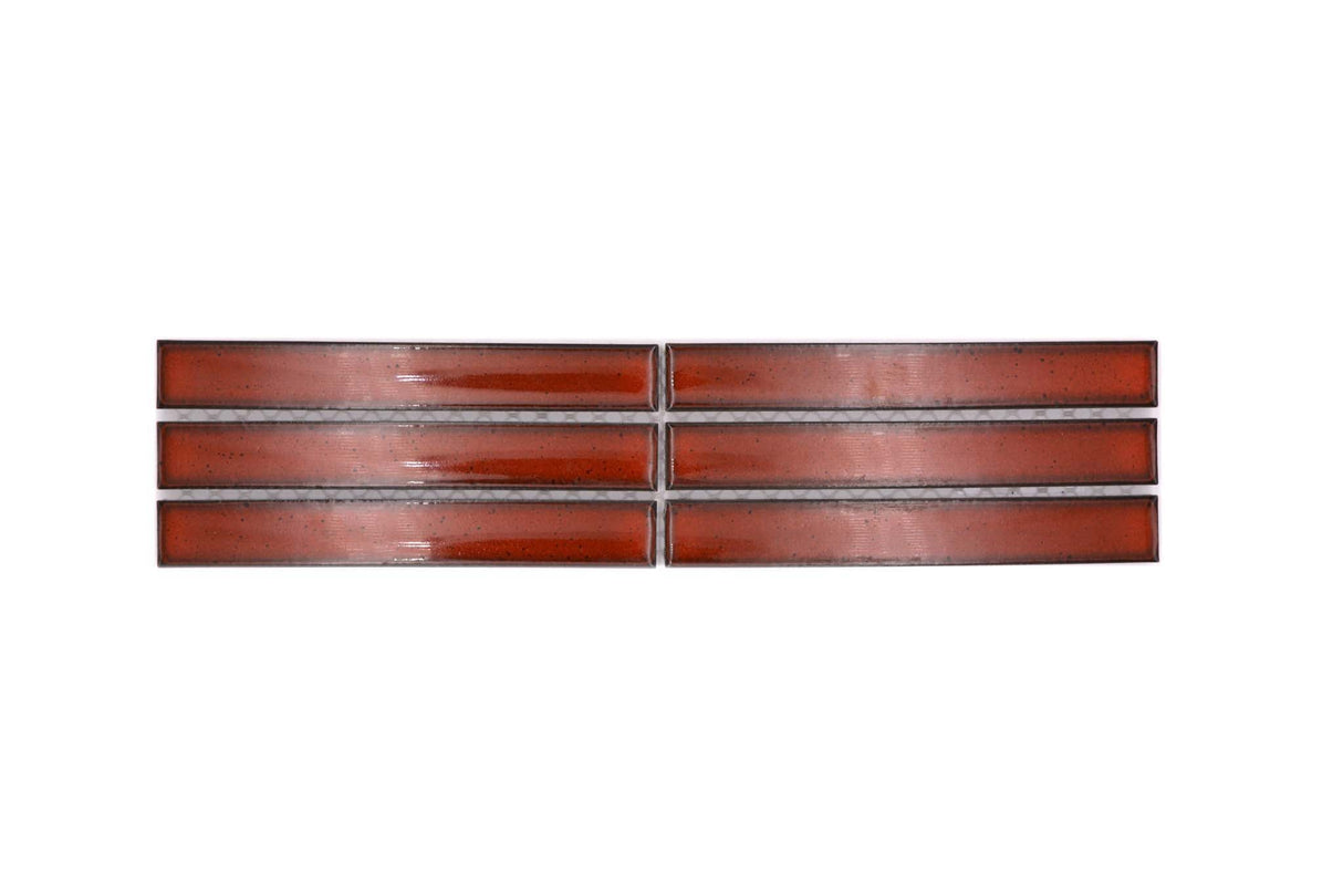 Bård (Kakel) Röd Markaryd - 069 | 20x145x7,5mm. Säljs styckvis.