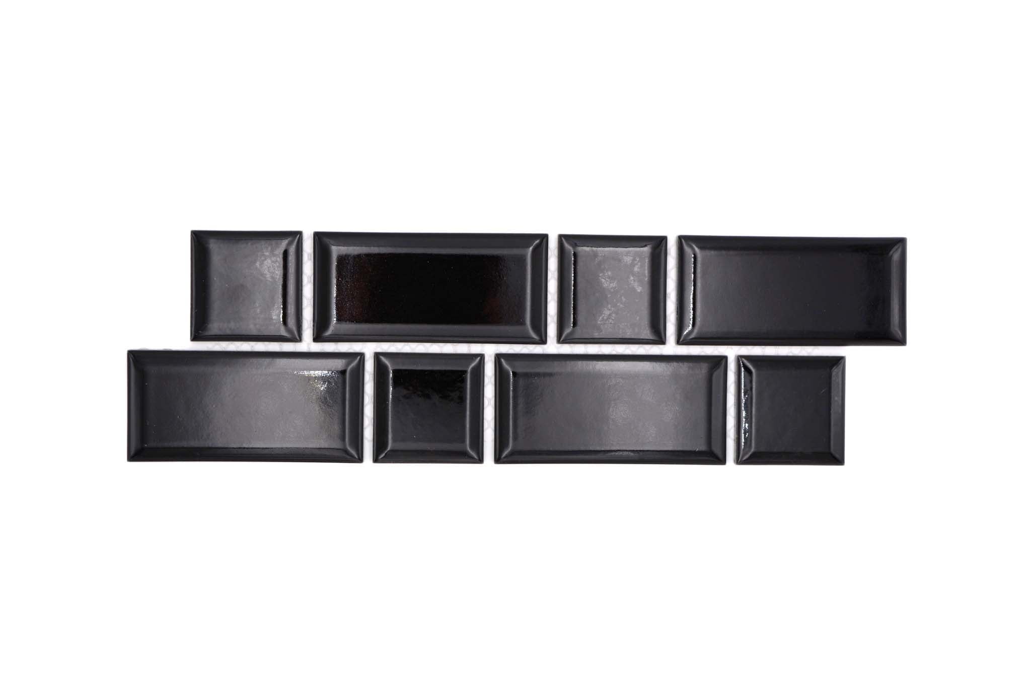 Bård (Klinker) Svart Markaryd - 053 | 45x95+45x45x6,5mm. Säljs styckvis.