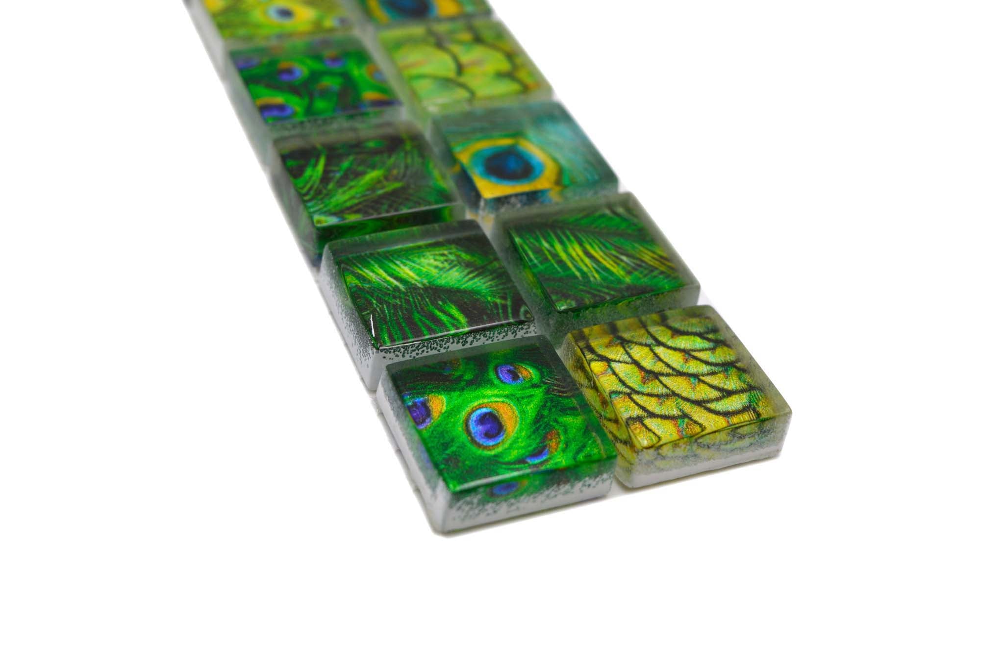 Bård (Kakel) Grön Markaryd - 035 | 23x23x8mm. Säljs styckvis.